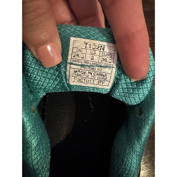 Asics Gel-nimbus 13 Womens Black And Green Size 8 T192N - Picture 6 of 7